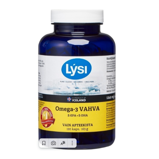 Рыбий жир Lysi Omega 3 Vahva в капсулах 120 шт.
