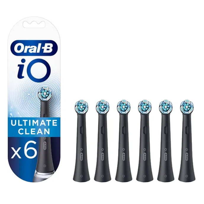 Насадки для зубных щеток Oral-B iO Ultimate Clean Black (6 шт.), Oral-B iO Ultimate Clean, Oral-B