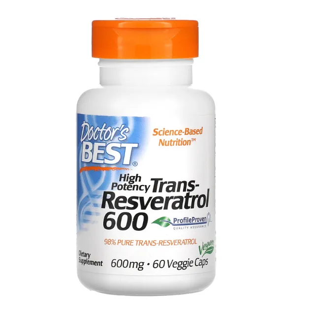 Высокоэффективный транс-ресвератрол 600 Doctor's Best 600 мг в капсулах 60 шт.