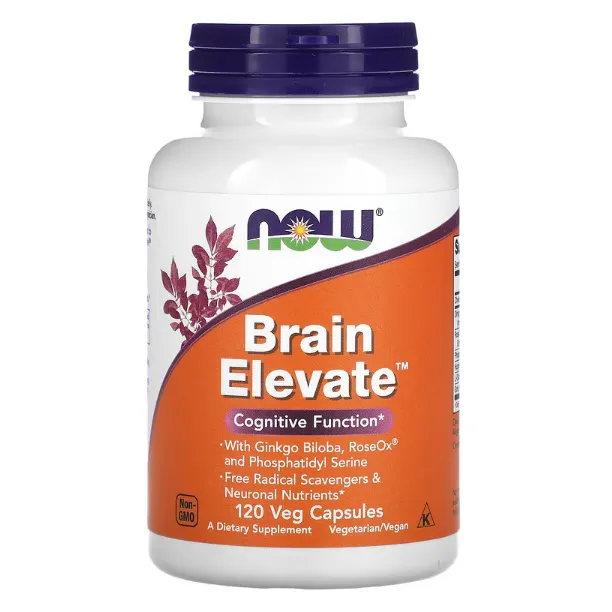Пищевая добавка Now Foods Brain Elevate для поддержания здорового функционирования мозга в капсулах 120 шт.