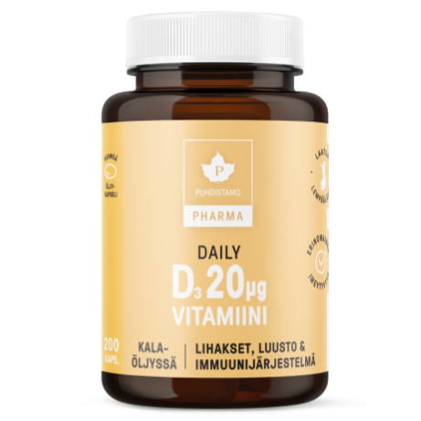 Витамин D Puhdistamo Pharman Daily 20 мкг в капсулах 200 шт.