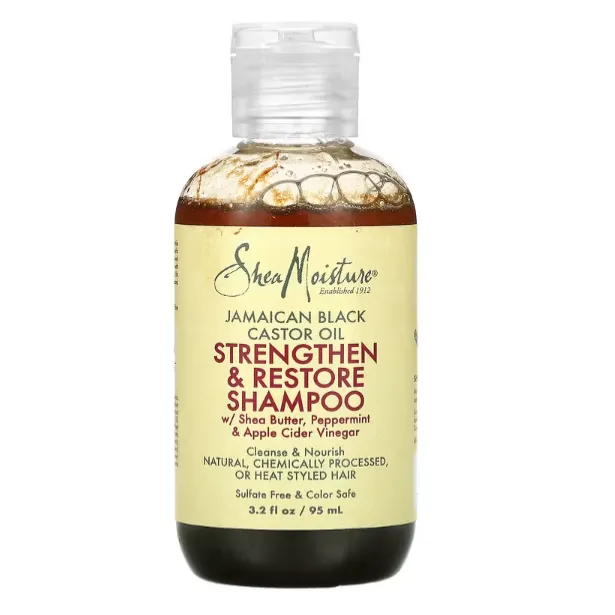 Укрепляющий и восстанавливающий шампунь для волос Shea Moisture с ямайским черным касторовым маслом 94 мл
