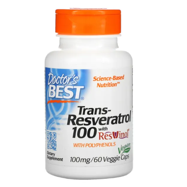 Транс-ресвератрол 100 с ресвинолом Doctor's Best 100 мг в капсулах 60 шт.