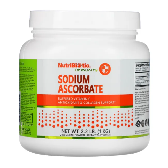 Аскорбат натрия Immunity NutriBiotic кристаллический порошок 1 кг