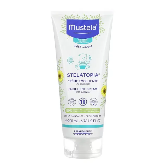Детский смягчающий крем без отдушек Mustela Stelatopia с подсолнечником 200 мл
