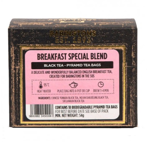 Чёрный чай в пакетиках Babingtons Breakfast Special Blend 18 шт