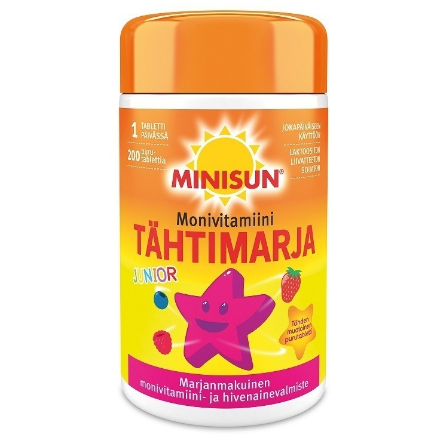 Мультивитамины Minisun Tahtimarja Junior в таблетках с ягодным вкусом 200 шт.