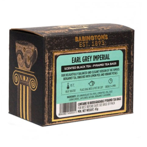 Чёрный чай в пакетиках Babingtons Earl Grey Imperial 18 шт