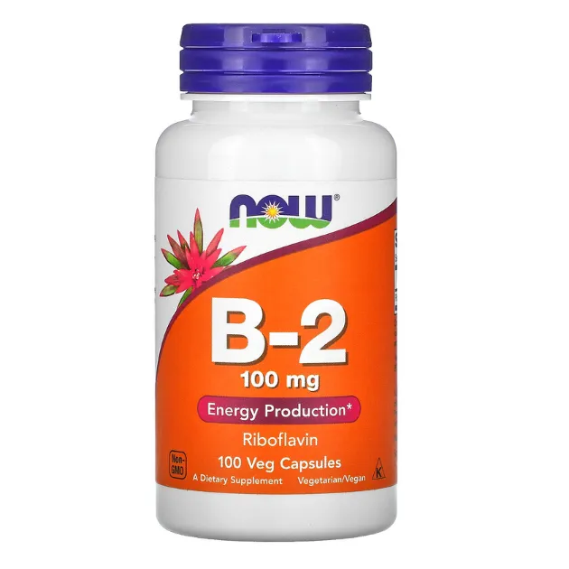 Витамин B2 Now Foods 100 мг в капсулах 100 шт.