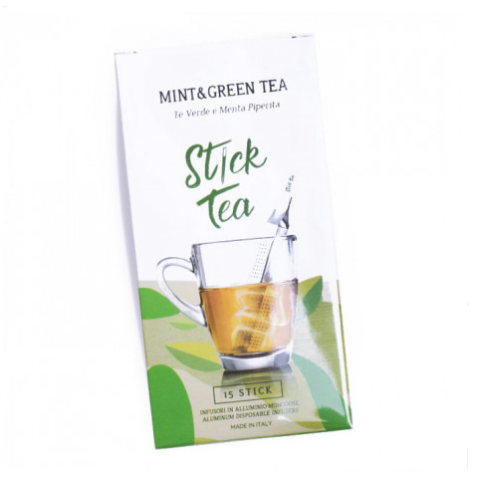 Зелёный чай в стиках со вкусом мяты Stick Tea Mint fnd Green 15 шт