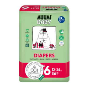 Подгузник 6/12-24кг Muumi Baby Diapers 36шт