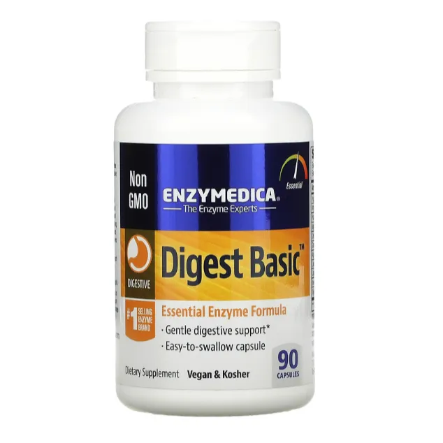 Ферменты для пищеварения Digest Basic Enzymedica в капсулах 90 шт.