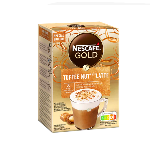 Кофе растворимый Nescafe Gold Toffee Nut Latte 8шт