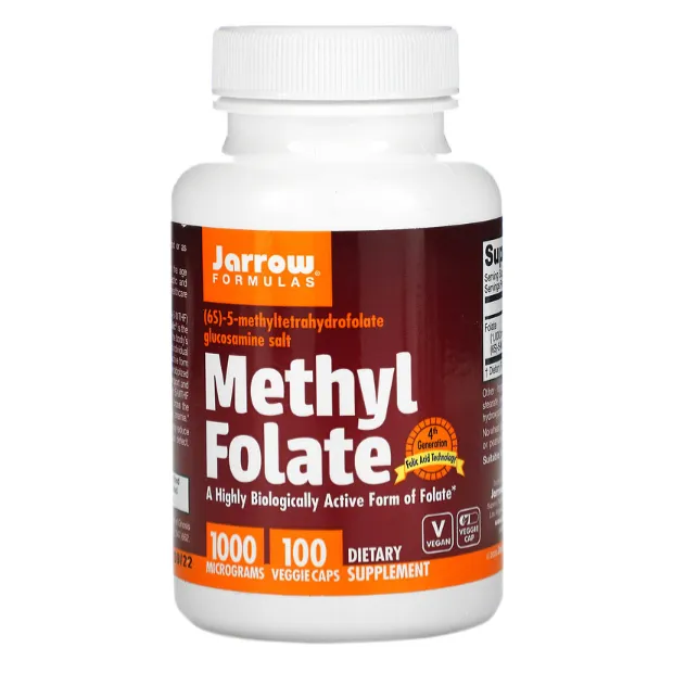 Метилфолат (фолиевая кислота) Jarrow Formulas 1000 мкг в капсулах 100 шт.
