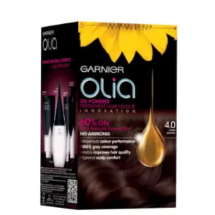 Стойкая крем-краска для волос Garnier "Olia" 4.0 Dark Brown
