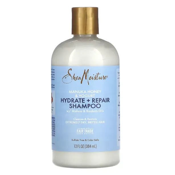Увлажняющий и восстанавливающий шампунь для волос Shea Moisture с медом манука и йогуртом 384 мл