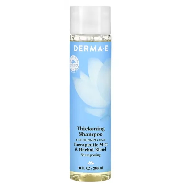Шампунь для придания объема тонким волосам Derma E Thickening Herbal Blend с мятой и травяными экстрактами 296 мл