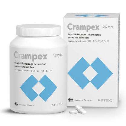 Комплекс витаминов В + магний Apteq Crampex в таблетках 120 шт.
