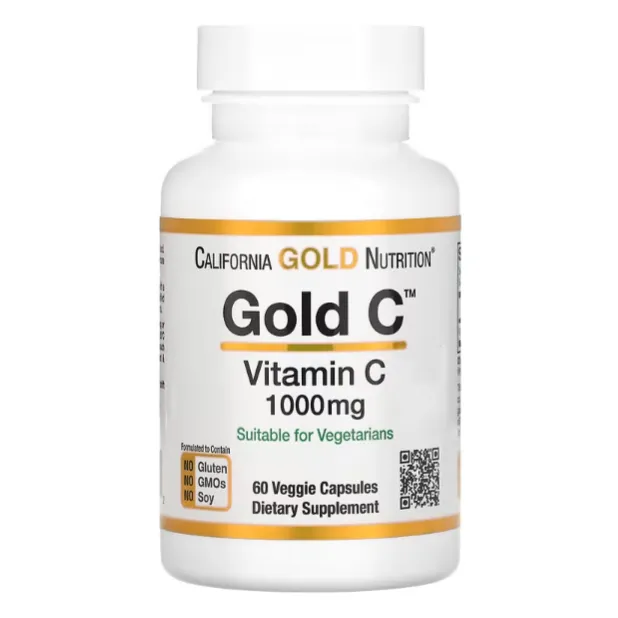 Витамин С California Gold Nutrition 1000 мг в капсулах 60 шт.