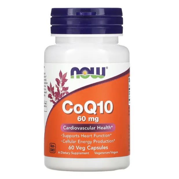 Коэнзим Q10 Now Foods 60 мг для здоровья сердечно-сосудистой системы в капсулах 60 шт.