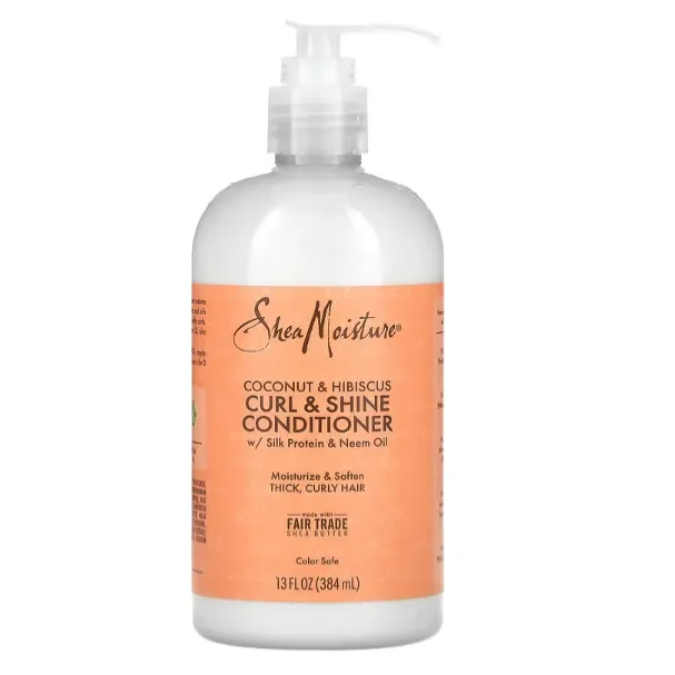 Кондиционер для кудрявых волос Shea Moisture с кокосовым маслом и цветами гибискуса 384 мл