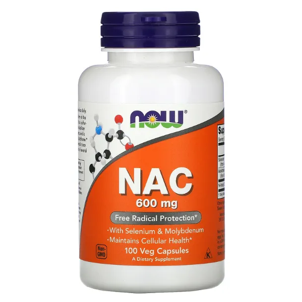 NAC (N-ацетилцистеин) Now Foods 600 мг в капсулах 100 шт.