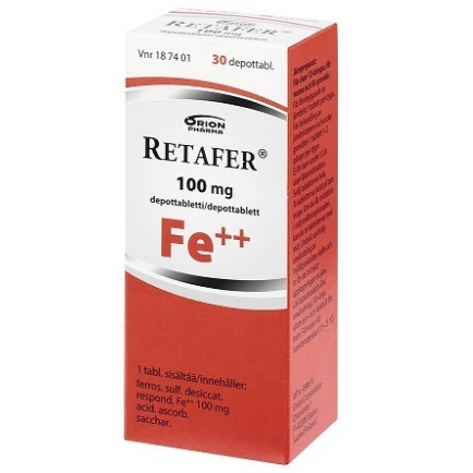 Препарат железа Retafer 100 мкг в таблетках 30 шт.