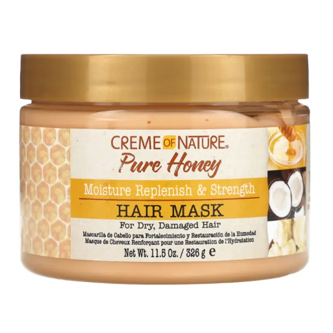 Укрепляющая маска для сухих, ломких и вьющихся волос Creme Of Nature с медом, маслами ши и кокоса 326 г