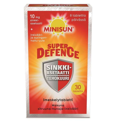 Витамины с цинком Minisun Super Defence в таблетках 30 шт.