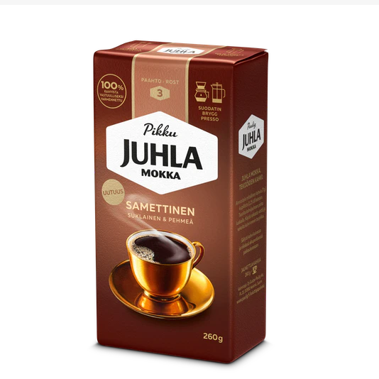 Кофе молотый Pikku Juhla Mokka Samettinen 260г