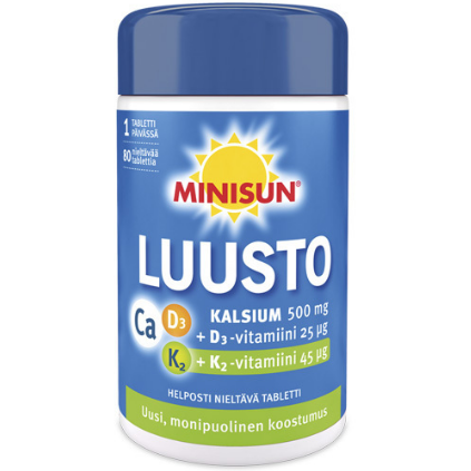 Комплекс витаминов Minisun Luusto в таблетках 80 шт.