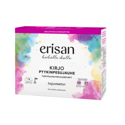 Гипоаллергенный стиральный порошок Erisan Kirjo Color без запаха 1кг