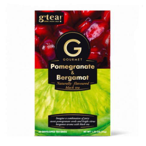 Чёрный чай в пакетиках G'tea Pomegranate&Bergamot 20 шт