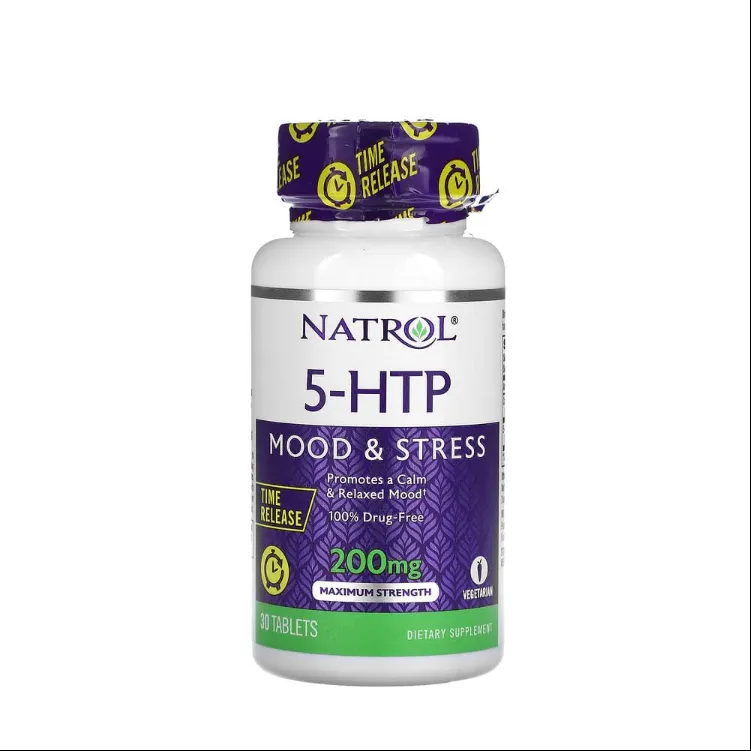 Natrol, 5-HTP, Time Release, Extra Strength, 200 mg, 30 Tablets 
