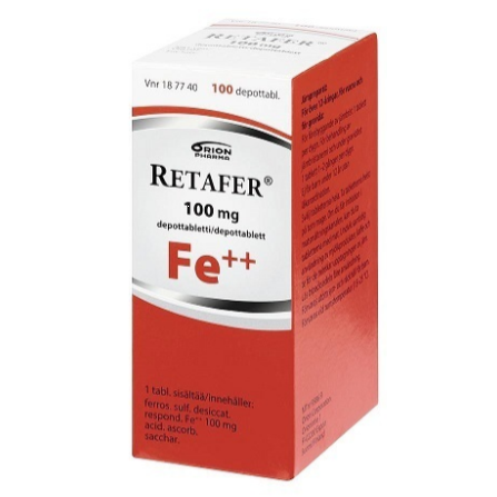 Препарат железа Retafer 100 мкг в таблетках 100 шт.