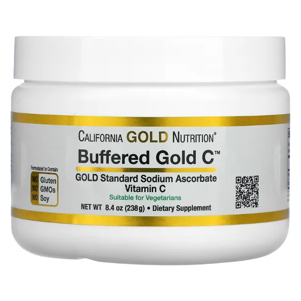 Витамин C Buffered Gold California Gold Nutrition не кислотный порошок 238 г