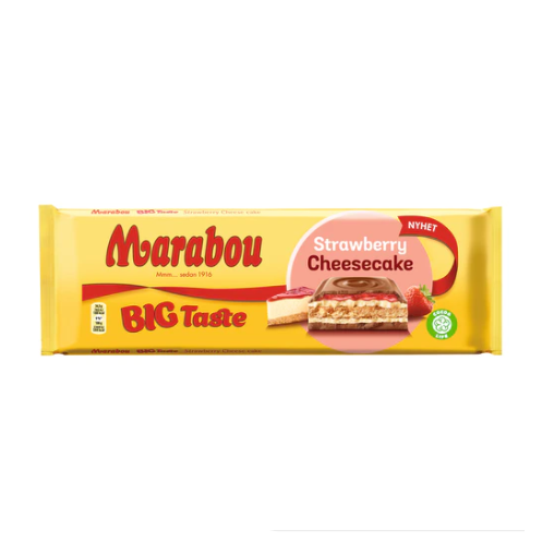 Шоколадная плитка Marabou 300г клубничный чизкейк