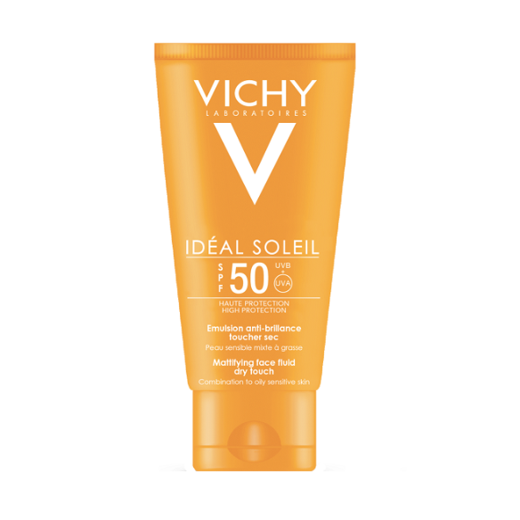 Матирующий крем - эмульсия для лица Vichy Capital Soleil с защитой от солнца SPF 50 для жирной и комбинированной кожи 50 мл