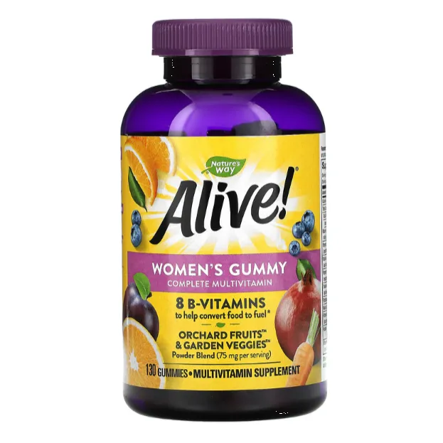 Мультивитамины для женщин Alive Nature's Way с фруктовым вкусом 130 шт.
