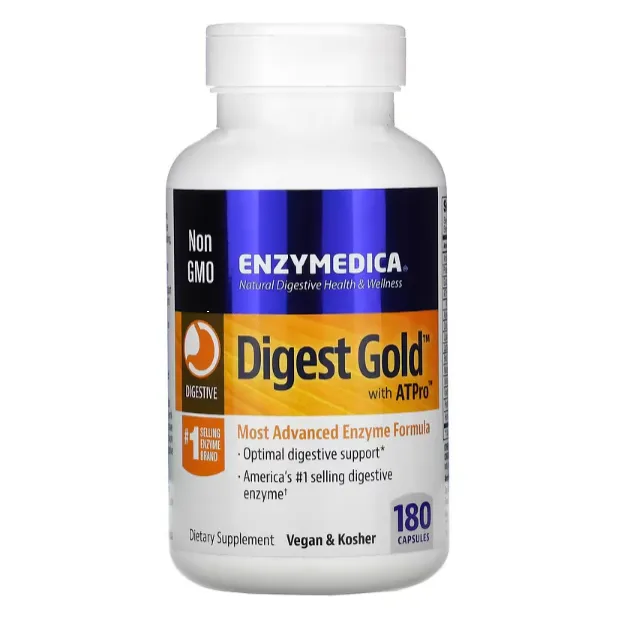 Ферменты для пищеварения Enzymedica Digest Gold с ATPro улучшенная формула в капсулах 180 шт.