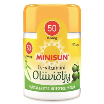 Витамин D3 Minisun 50 мкг в капсулах с оливковым маслом 150 шт.