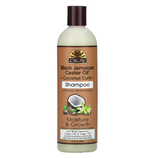 Увлажняющий шампунь для восстановления поврежденных волос Okay Pure Naturals с ямайским черным касторовым и кокосовым маслами 355 мл