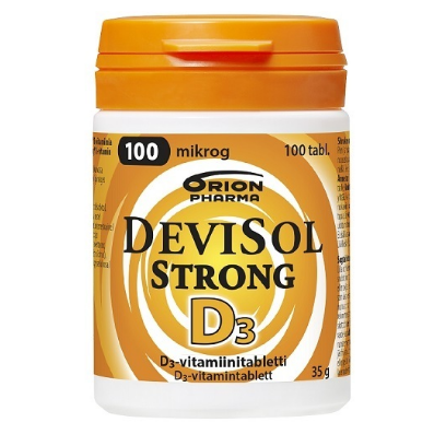 Витамин D3 DeviSol Strong 100 мкг в таблетках с цитрусовым вкусом 100 шт.