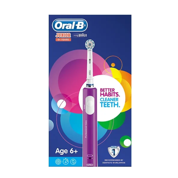 Электрическая зубная щетка Oral-B Junior фиолетовая, Oral-B Junior, Oral-B