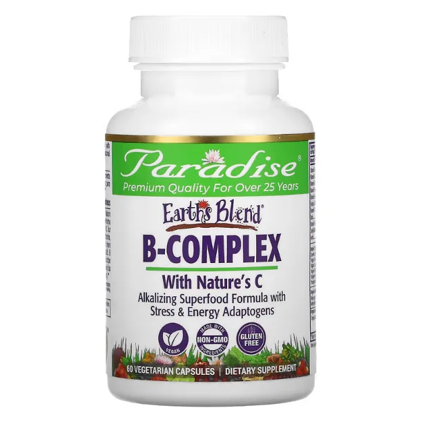 Комплекс витаминов B + C Paradise Herbs Earth's Blend в капсулах 60 шт.