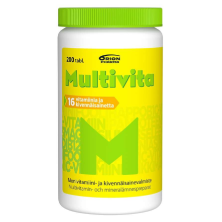 Мультивитамины Multivita в таблетках 200 шт.