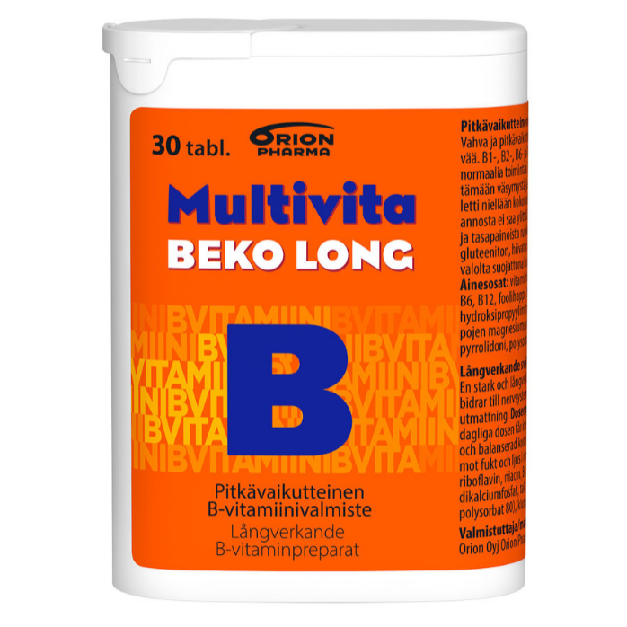 Комбинированный комплекс витаминов группы B Multivita Beko Long в таблетках 30 шт.