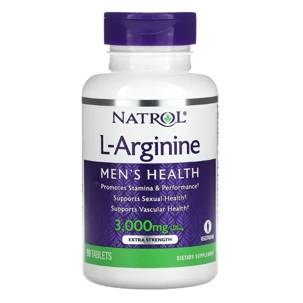 L-аргинин Natrol Extreme Potency 3000 мг для укрепления иммунитета и здоровья сосудов в таблетках 90 шт.