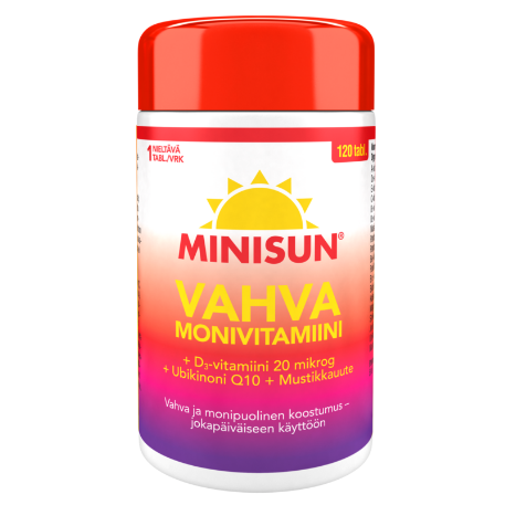 Мультивитамины Minisun Vahva в таблетках со вкусом черники 120 шт.