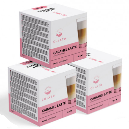 Набор кофе в капсулах CHiATO Caramel Latte подходят для кофемашин NESCAFÉ® Dolce Gusto® 3 x 16 шт